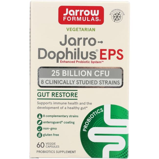Jarrow Formulas Inc Вегетарианский Jarro-Dophilus Eps 25 миллиардов КОЕ 60 растительных капсул 11690₽