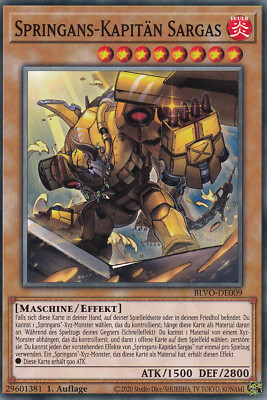 Yu-Gi-Oh! Blazing Vortex #009 Springans Kapitän Sargas Common Deutsch