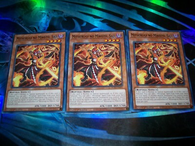 3x Mitsurugi No Mikoto, Saji 1st Edition Common SUDA-EN091 Yu-Gi-Oh!