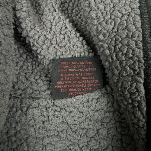 Vintage Y2K MMA Elite Hoodie Sherpa Lined Zip Up Jacket Skull Cross Faded Small - Picture 8 of 11
