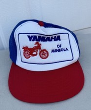 Vintage Yamaha Trucker Hat Snapback Vintage Mesh 80s Long Island Motorcycle