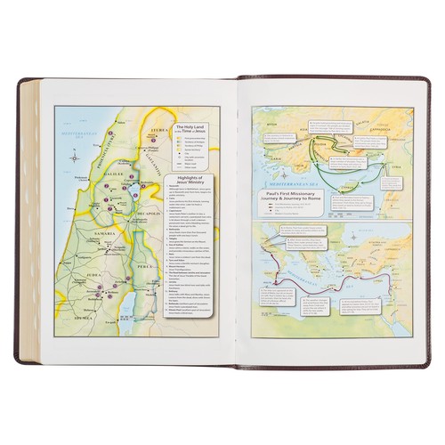 KJV Holy Bible, Super Giant Print Faux Leather Red Letter Edition - Ribbon - Picture 5 of 6