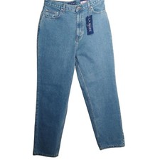 NOS LA Blues Womens 14 Average Classic Fit Mom Jeans Denim Blue Medium Wash NEW