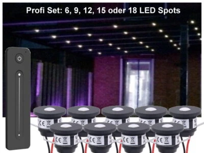 Profi LED Beleuchtung Set Terrassendach Wintergarten warmweiss dimmbar schwarz - Bild 1 von 4