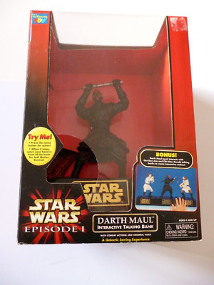 Star Wars Episode 1 Darth Maul Interactive Talking Bank - Thinkway