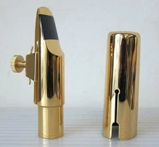 Gold Plated Tenor Saxophone Metal Mouthpiece, #7