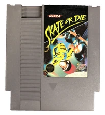 Skate or Die Nintendo NES Game Cartridge Ultra Games Classic 8-Bit Retro Skater
