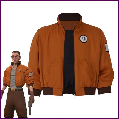 Game Disco Elysium Kim Kitsuragi Cosplay Costume Orange Punk Pilot Jacket Kim