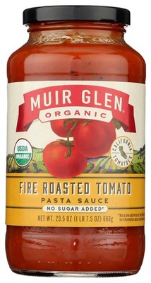 Muir Glen Pasta Sauce Fire Roasted Tomato No Sugar Added 23.5 Oz