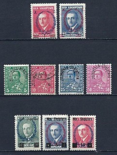Albania 1928 1929 used and unused with fold BM176