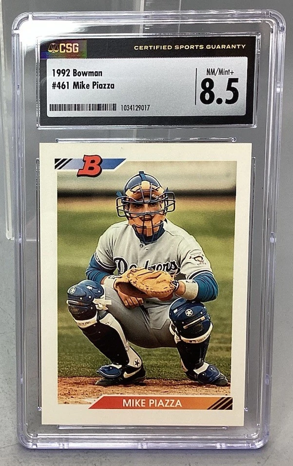 1992 Bowman #461 Mike Piazza - CSG - 8.5 NM/Mint+ | eBay