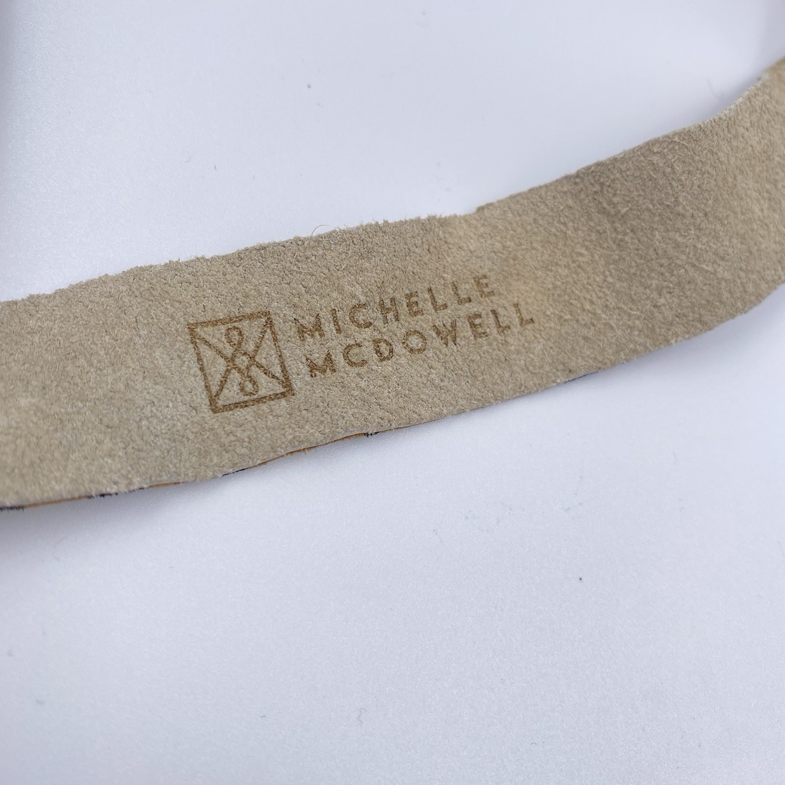 Michelle McDowell Statement Necklace Leather Leop… - image 4