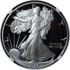 1986-S Proof American Silver Eagle PF70 NGC Mercanti