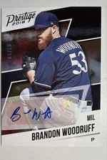 2018 Chronicles - Prestige Autographs Brandon Woodruff #PA-BR Xtra Points /99 RC