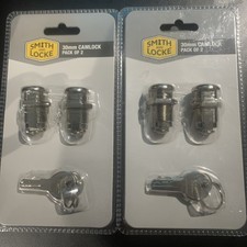 Image of 2 pack with 4 Lock Cam Lock High Quality 20mm and each lock as 2 keys