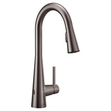 MOEN 7864EWBLS Pull-Down Faucet 1.5 GPM Black Stainless Touchless Lever