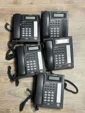 Lot of 5 Panasonic KX-T7736 Advanced Hybrid System Black Backlit Speaker Phones