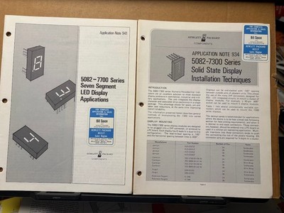 HP Hewlett Packard Application Note 5082 7700 7430 7300 LED Display Manual Specs