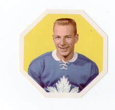 1961-62 YORK PEANUT BUTTER HOCKEY CARD EDDIE SHACK #25 TORONTO MAPLE LEAFS NICE!