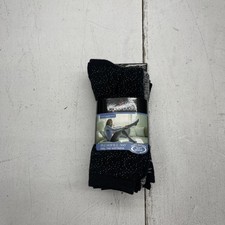 Cuddl Duds Crew Socks Womens One Size Black Plushfill Mid Calf Winter 5 Pairs
