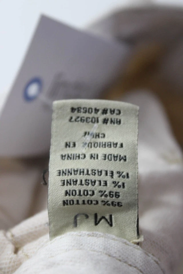 Pantalones Cortos Marc By Marc Jacobs Mujer Tiro Medio Puños Sarga Algodón Marfil Talla 2 Foto 4 de 4