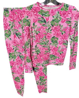 Lily Pulitzer SAMMY PAJAMA SET, CONCH SHELL PINK KOALA LA LA Sz 12