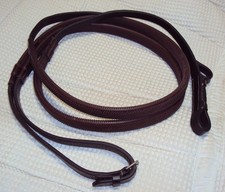 COLLEGIATE Event SHOW Reins - Quality Leather/Rubber - 5/8" x 110" - GREAT 