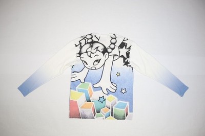 Yumin Ha Falling Star Heavyweight Cotton Long Sleeve Oversized Tee