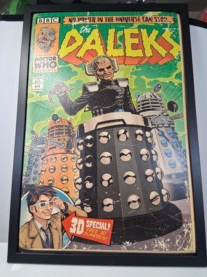 Doctor Who Daleks 3D Special Poster Framed BBC Wall Art Sci-Fi Vintage Style Dec