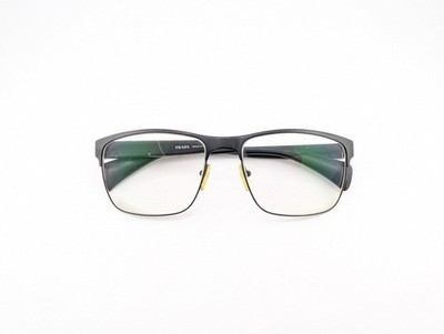 Prada Eyeglasses Frames Only, SPR 51O FAD-3M1, 58-17-140, Black, Made in Italy