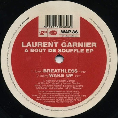Laurent Garnier - A Bout De Souffle EP (VINYL)