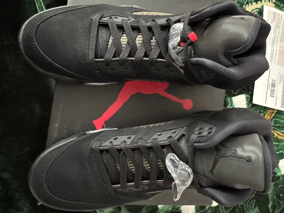 Размер 10,5 - Paris Saint-Germain x Air Jordan 5 ретро черный - Изображение 3 из 4