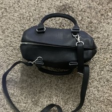 UNIQLO Black Satchel Top Handle Bag with Detachable Strap