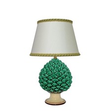 Lume da Comodino Abatjour Ceramica Caltagirone Pigna Siciliana Lampada da Tavolo