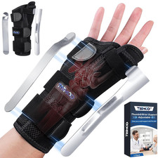 Carpal Tunnel Wrist Brace with Thumb Support,Adjustable Night Thumb Spica Splint