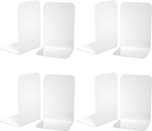 Coppia Fermalibri in Metallo Resistente Nero Design Minimalista Stabile Antiscivolo 8 Pollici - Foto 11 di 16