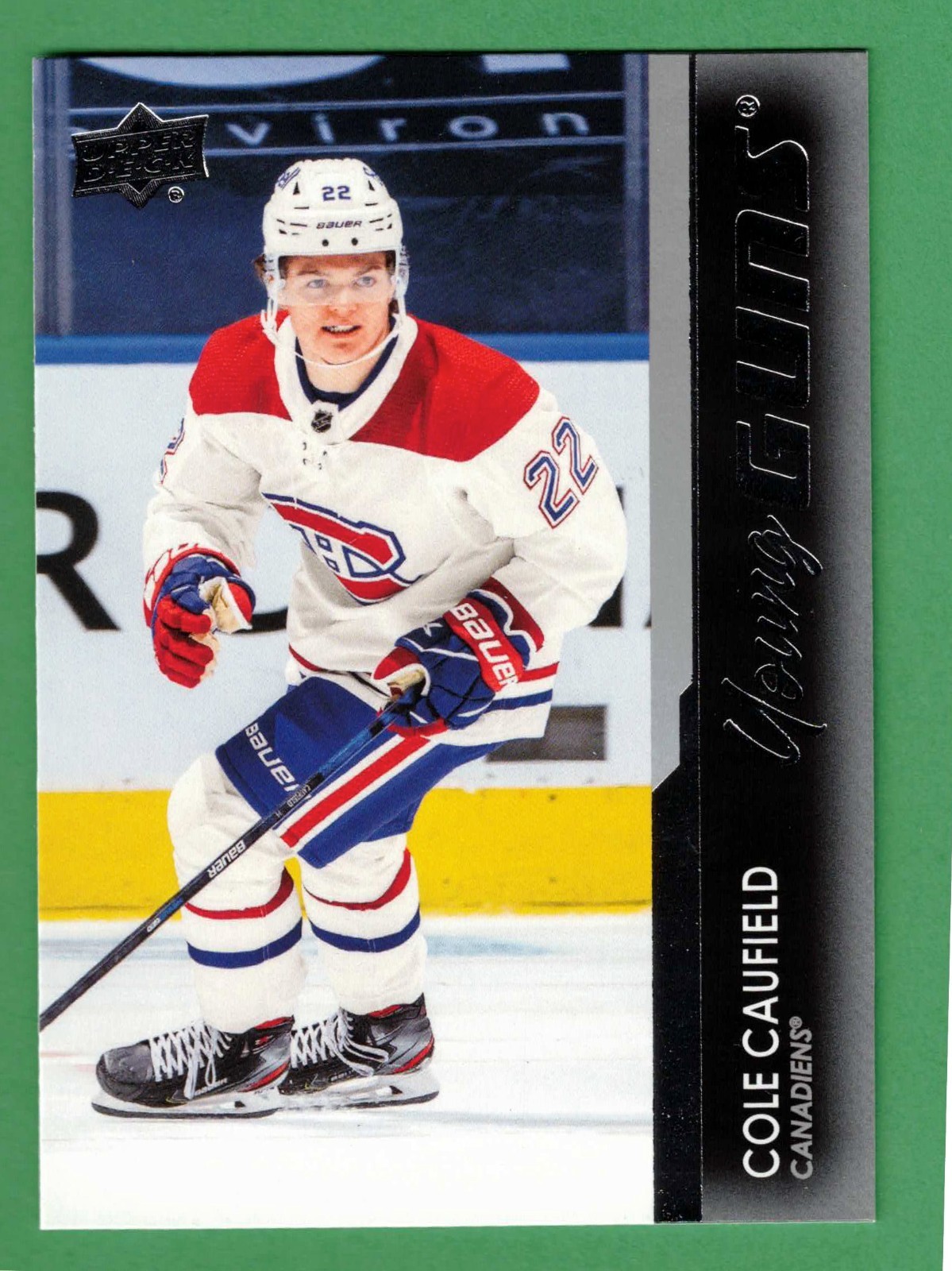 2021-22 UPPER DECK SERIES 1 COLE CAUFIELD YOUNG GUNS ROOKIE RC #201 CANADIENS