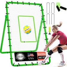 6 Adjustable AnglesVolleyball Rebounder Net 7x4 FT Bounce Back Trainer