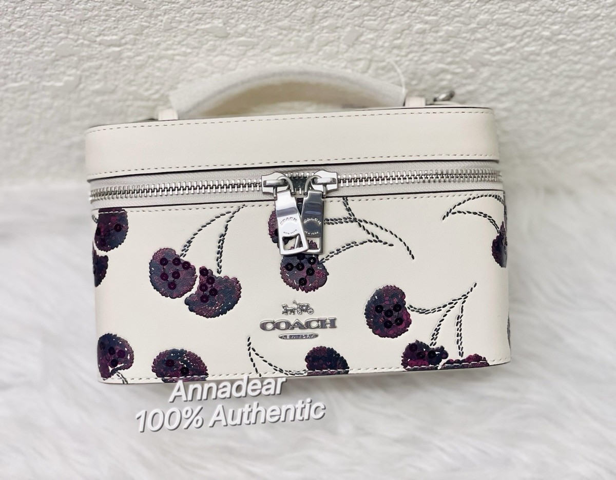 NWT Coach Cosmetic Case With Cherry Print in Chalk Multi CDC13 | eBay