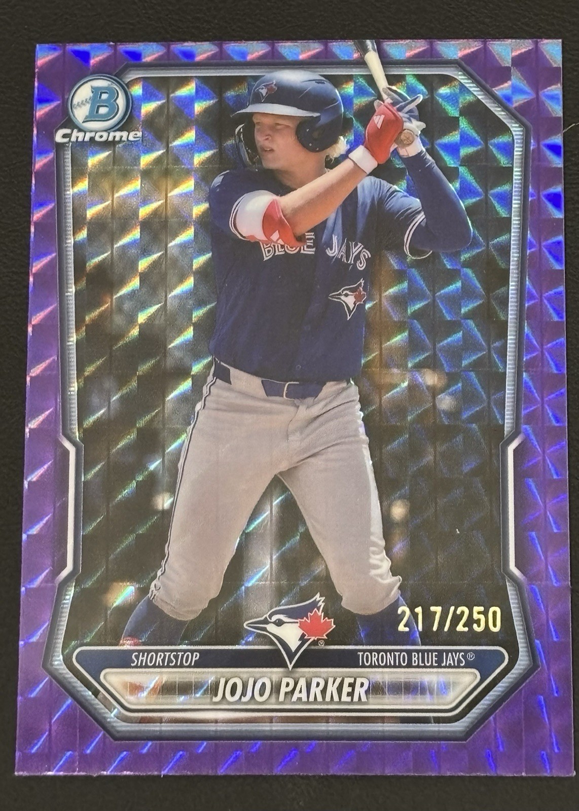 2026 Bowman - Chrome Prospects JoJo Parker #BCP-147 Purple Geometric /250