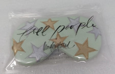 Free People  Understated Faux Leather Blue Gold Star Cooling Face Eye Mask
