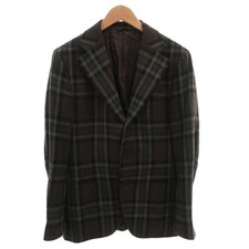Belvest Men  s Check Wool Blazer 52/Multi Color Tailored Jacket 3B Semi-Lined
