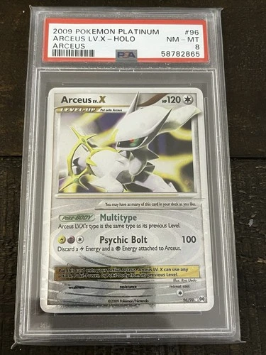 Pokemon 2009 Platinum Arceus Arceus Lv.X #96 Holo Rare PSA 8
