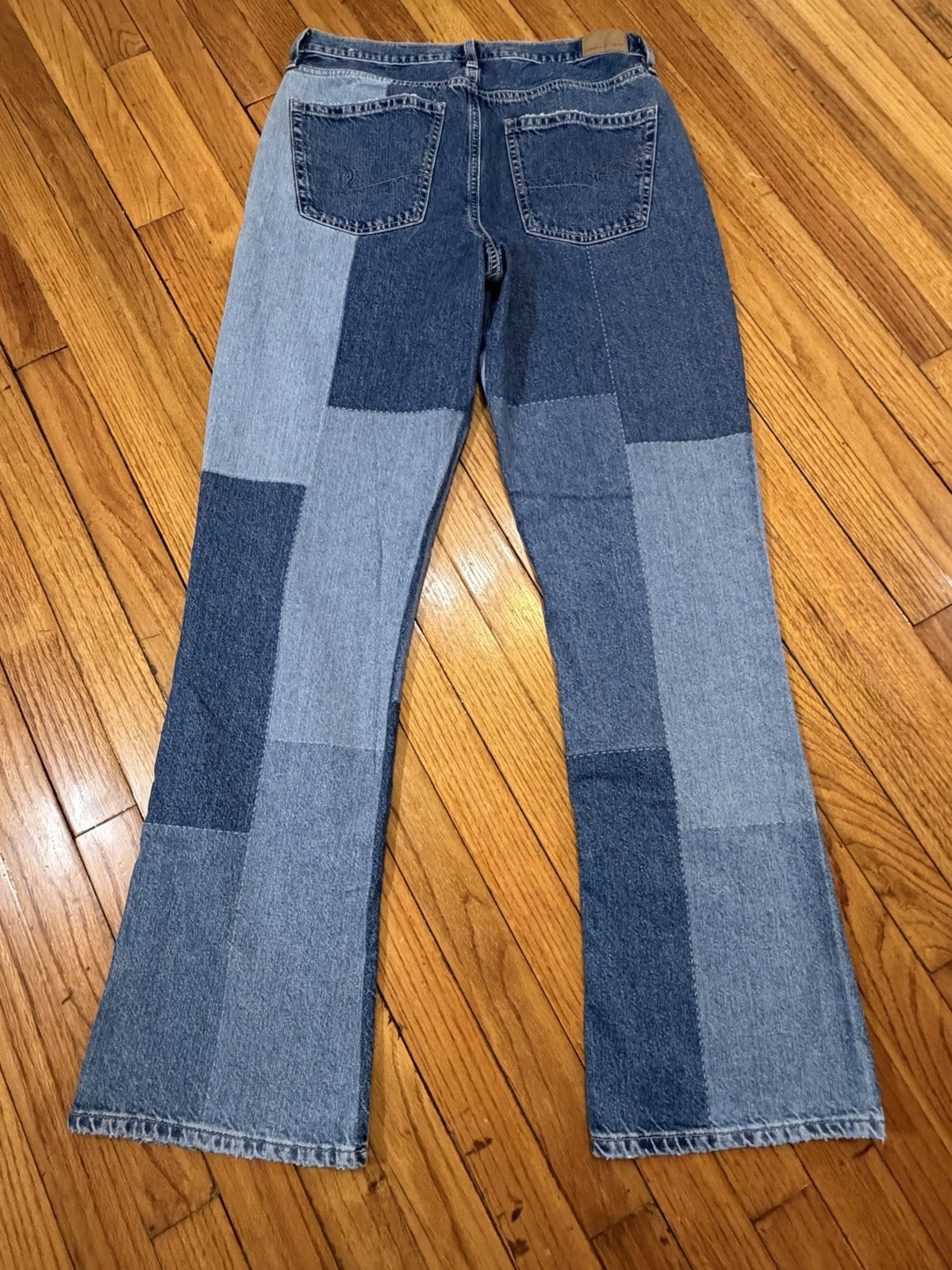 American Eagle 90's Bootcut Patchwork Denim Blue … - image 1