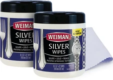 Jewelry Polish Cleaner and Tarnish Remover Wipes - 20 Count (2 Pack) with Polish