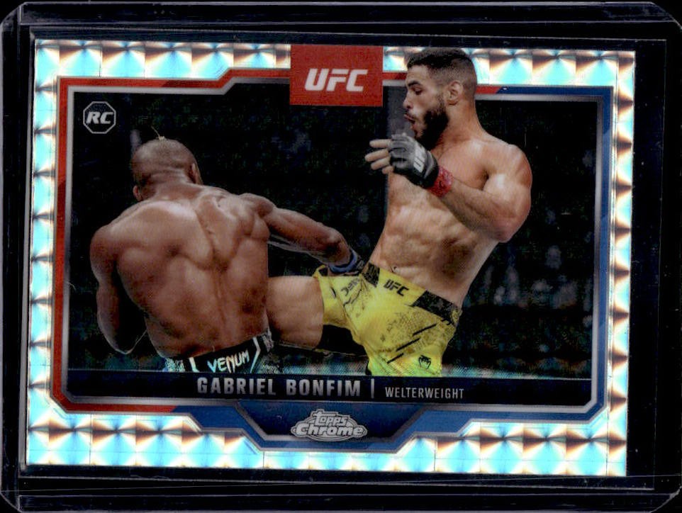 2025 Topps UFC Chrome Gabriel Bonfim RC Geometric Refractor Rookie #26