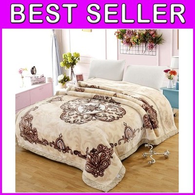 Warm Winter Fleece Plush Blanket, Heavy Korean Mink^