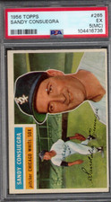 1956 TOPPS #265 SANDY CONSUEGRA PSA EX 5(MC)
