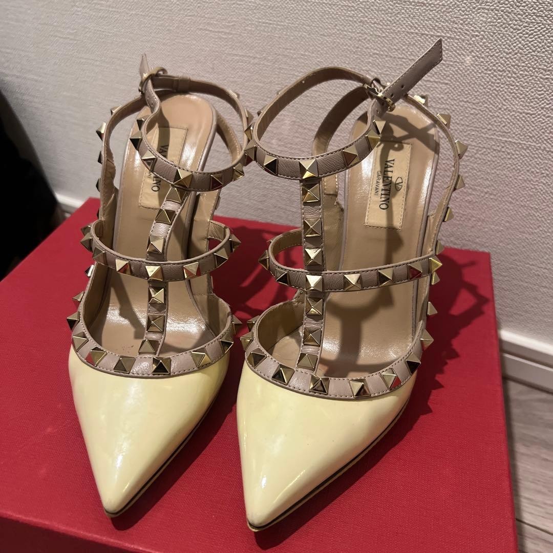 Valentino Garavani Pumps Heel Studded Leather Multicolor EU36/US6 116178c