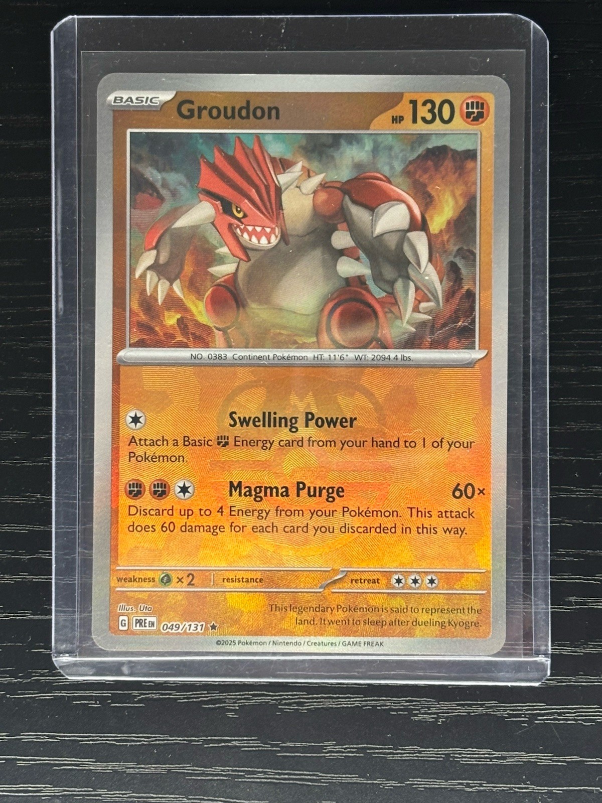 Groudon (Master Ball Pattern) 049/131 Sv: Prismatic Evolutions Holo NM